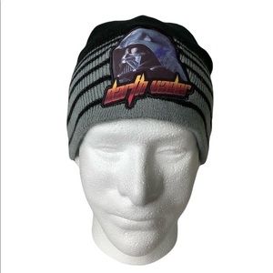 Star Wars Darth Vader large front Logo knit beanie cap hat size One Size EUC